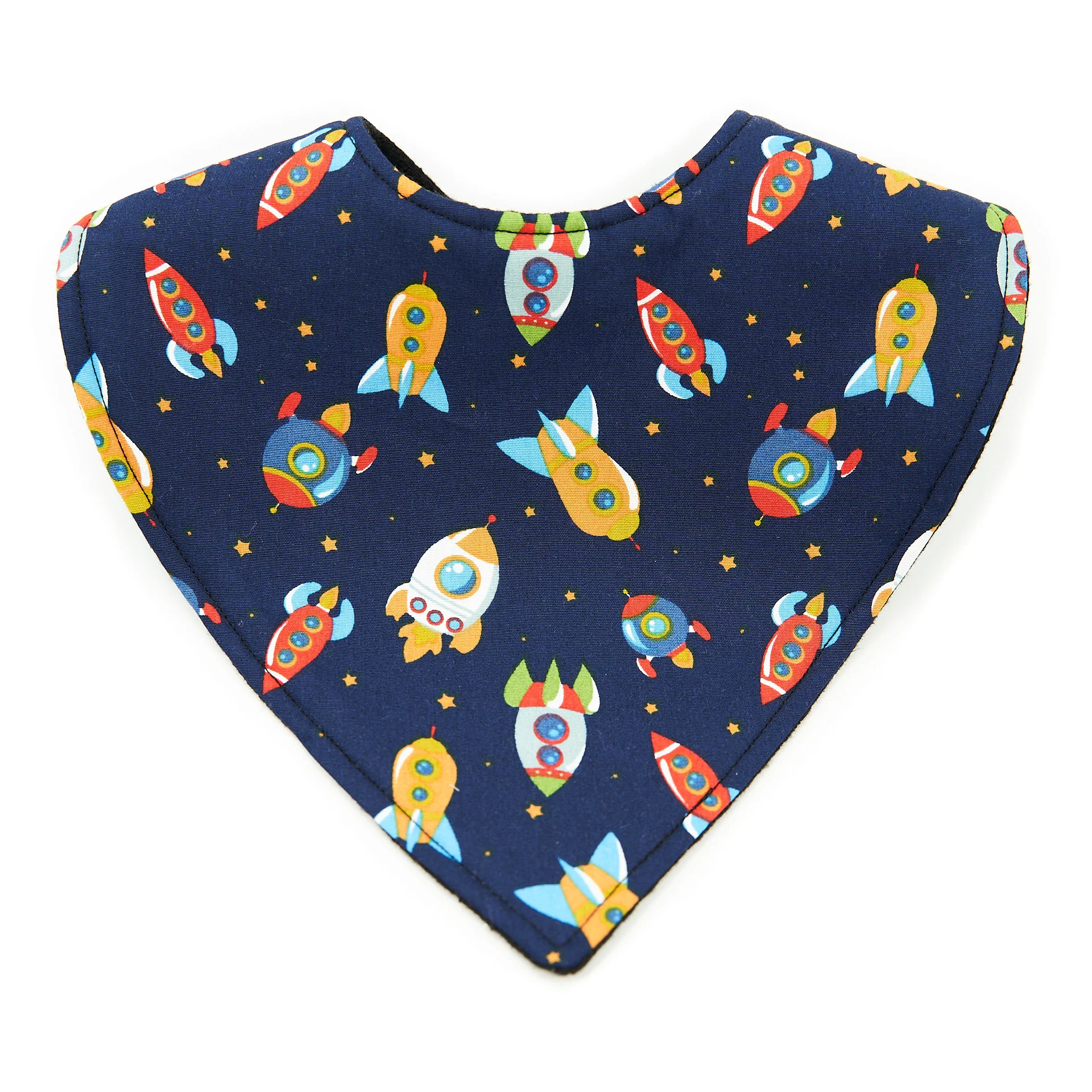 Space rockets dribble bib