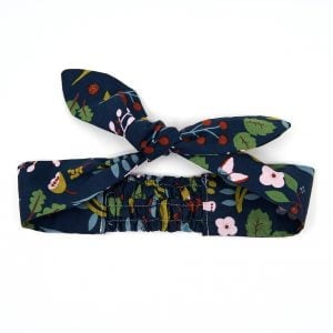 Headband tied in bow with soft stretch back in the walk in the park pattern
