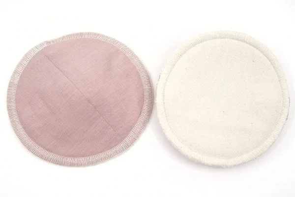 Dusty rose breast pad front and back