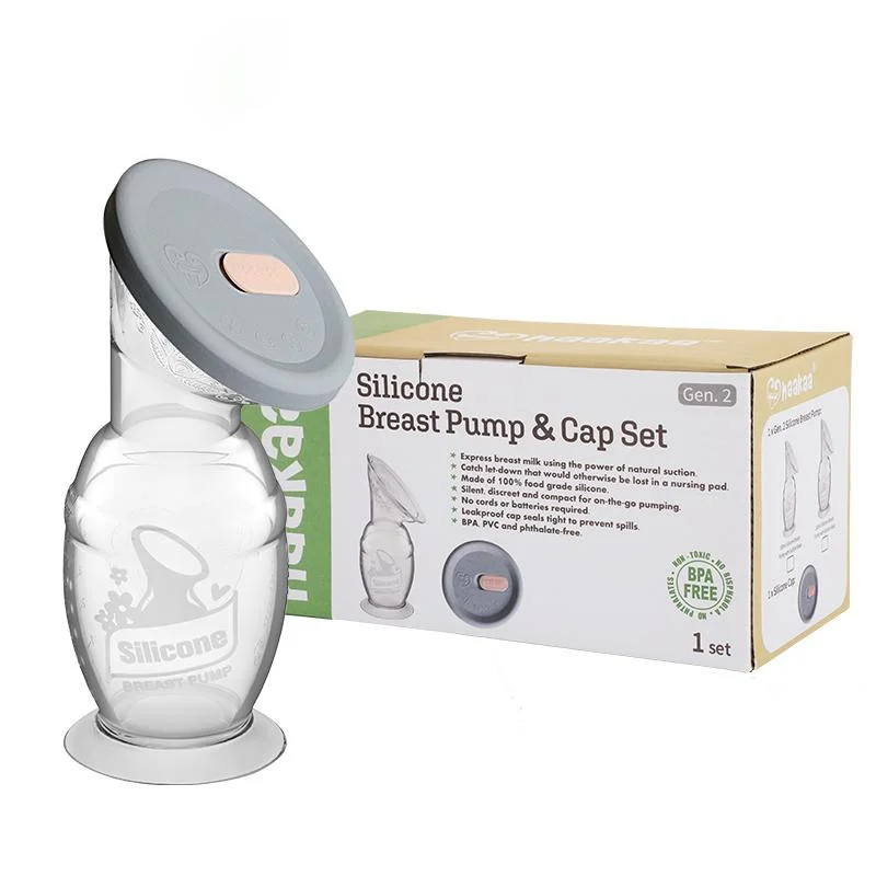 Haakaa silicone breast pump and cap set