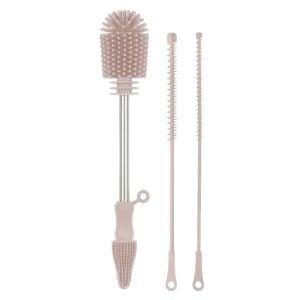 Haakaa Silicone Cleaning Brush Kit in Blush