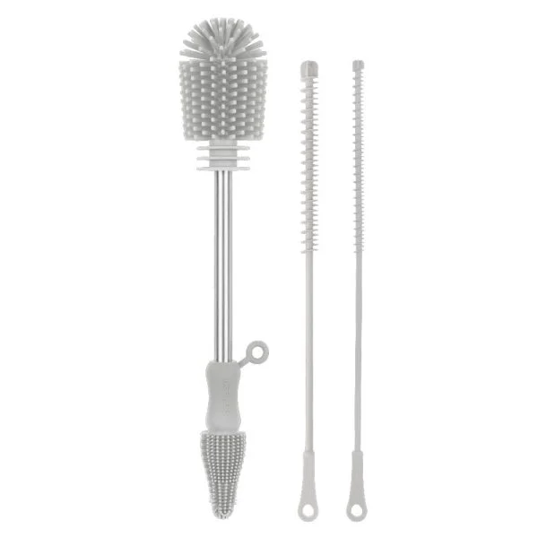 Haakaa Silicone Cleaning Brush Kit in Grey