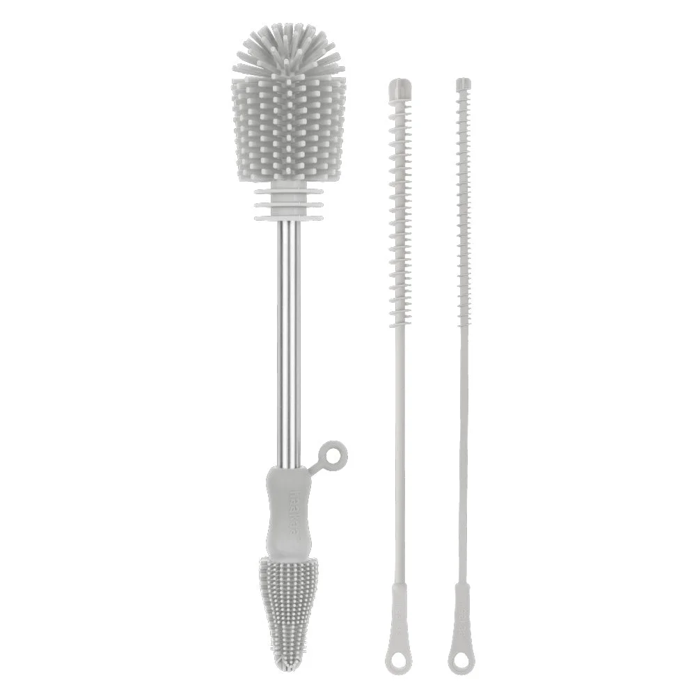 Haakaa Silicone Cleaning Brush Kit in Grey