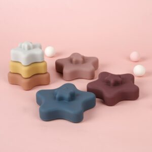 Haakaa Silicone star stacker - 3 stacked 3 separate