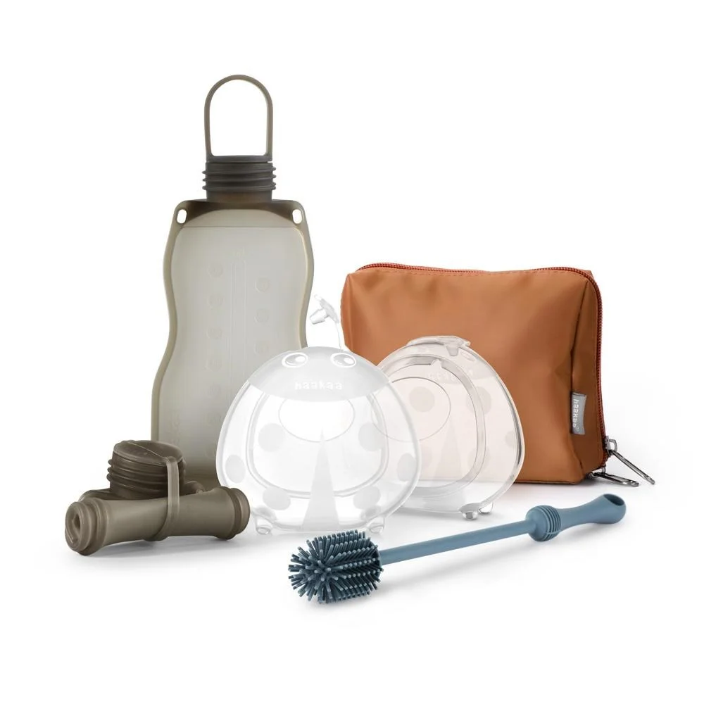 Haakaa Breast Milk Save and Stash Pack (Rust)