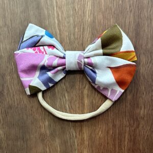 Butterfly bow headband - Spring blooms